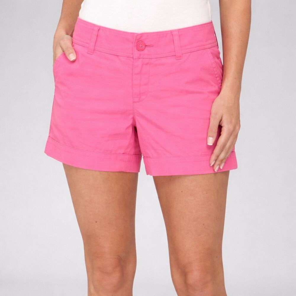 Lilly Pulitzer Callahan Shorts Women’s 0 Pink Chino Cotton Flat Front